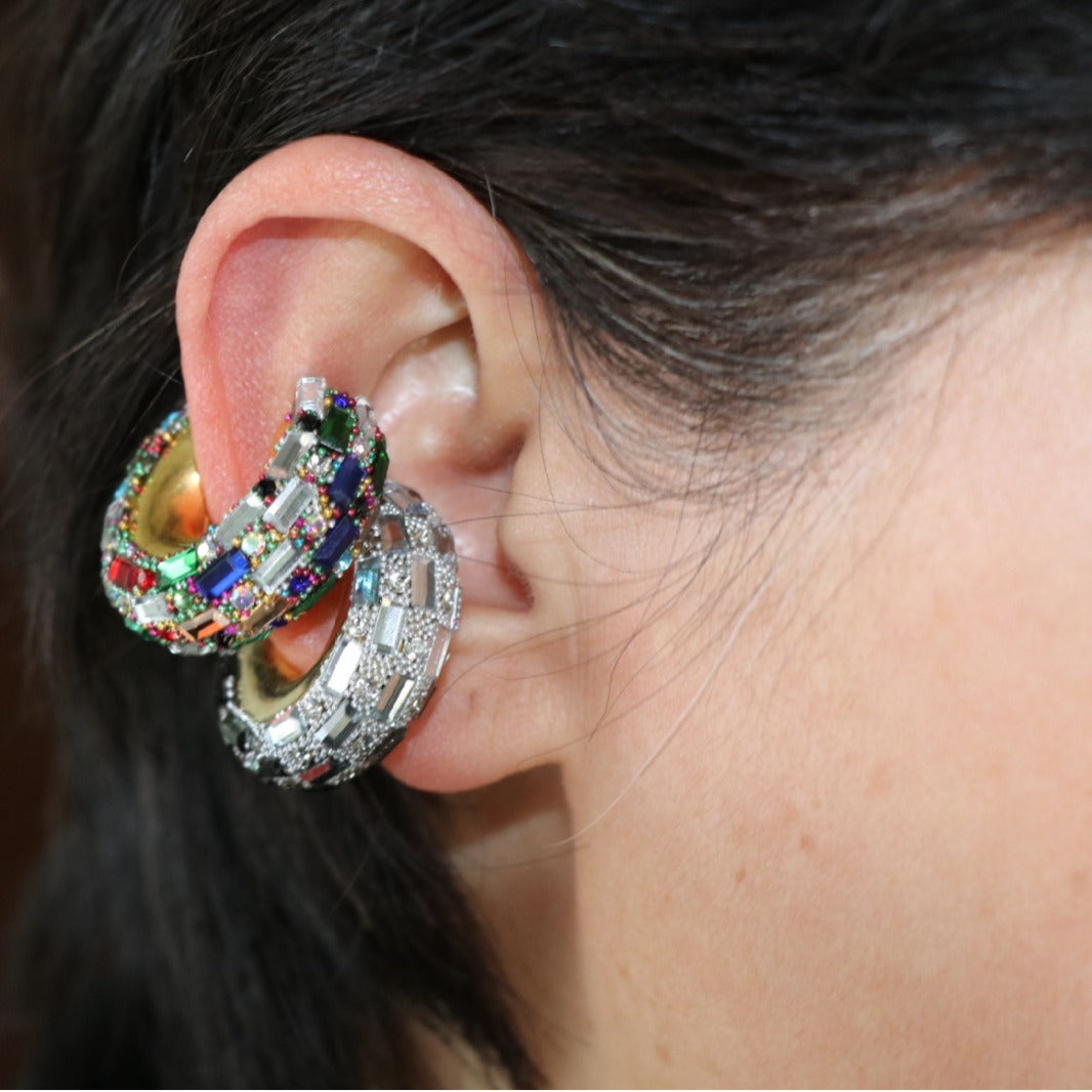 Earcuffs chunky con cristales
