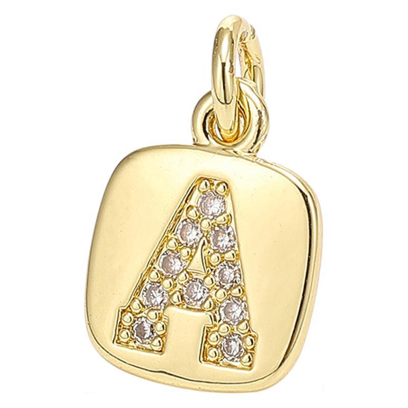 Dijes de letras - Placa con circones