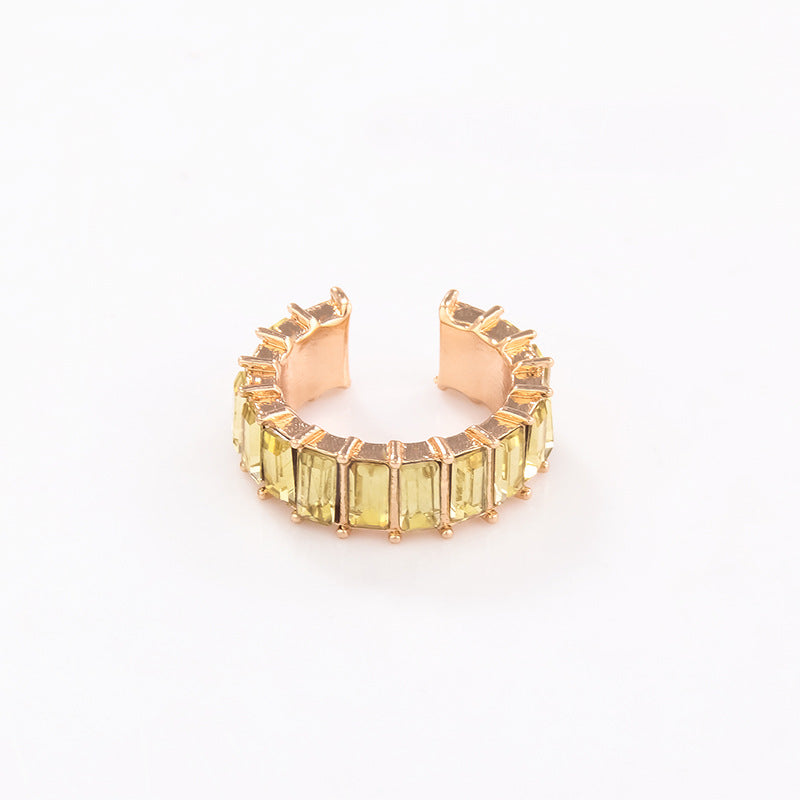Earcuffs con cristales de colores