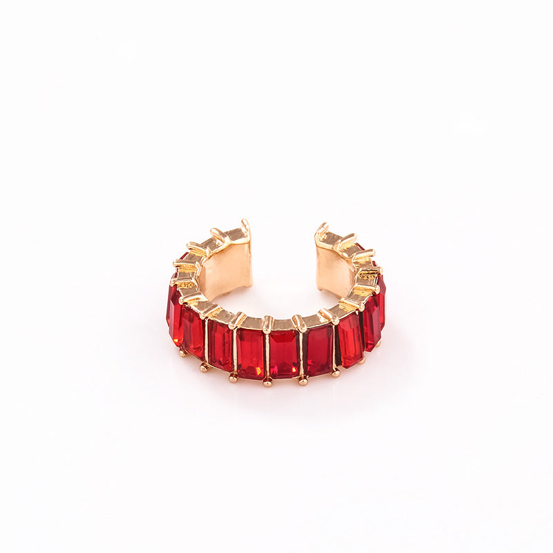 Earcuffs con cristales de colores