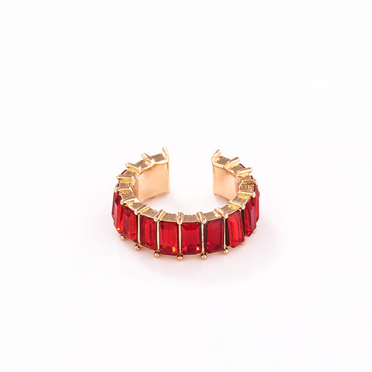 Earcuffs con cristales de colores