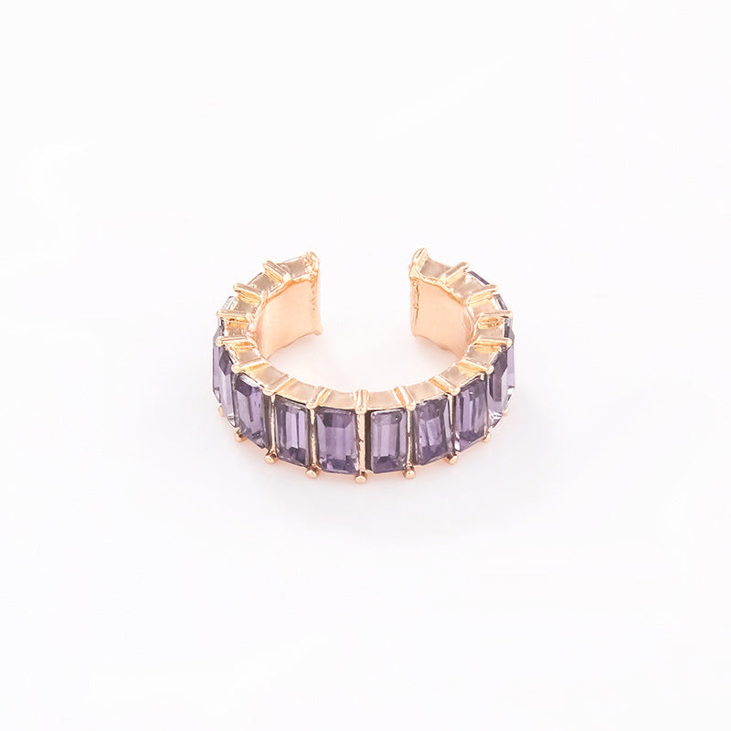 Earcuffs con cristales de colores