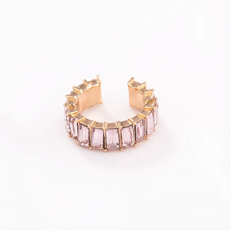 Earcuffs con cristales de colores