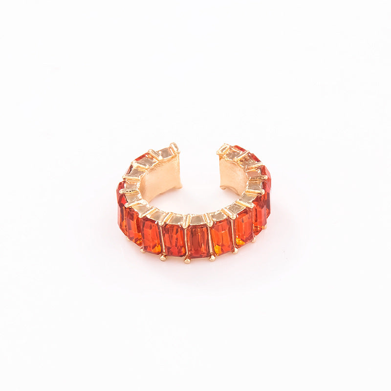 Earcuffs con cristales de colores