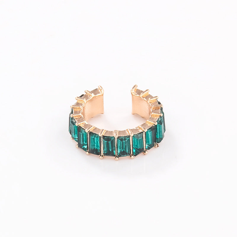 Earcuffs con cristales de colores