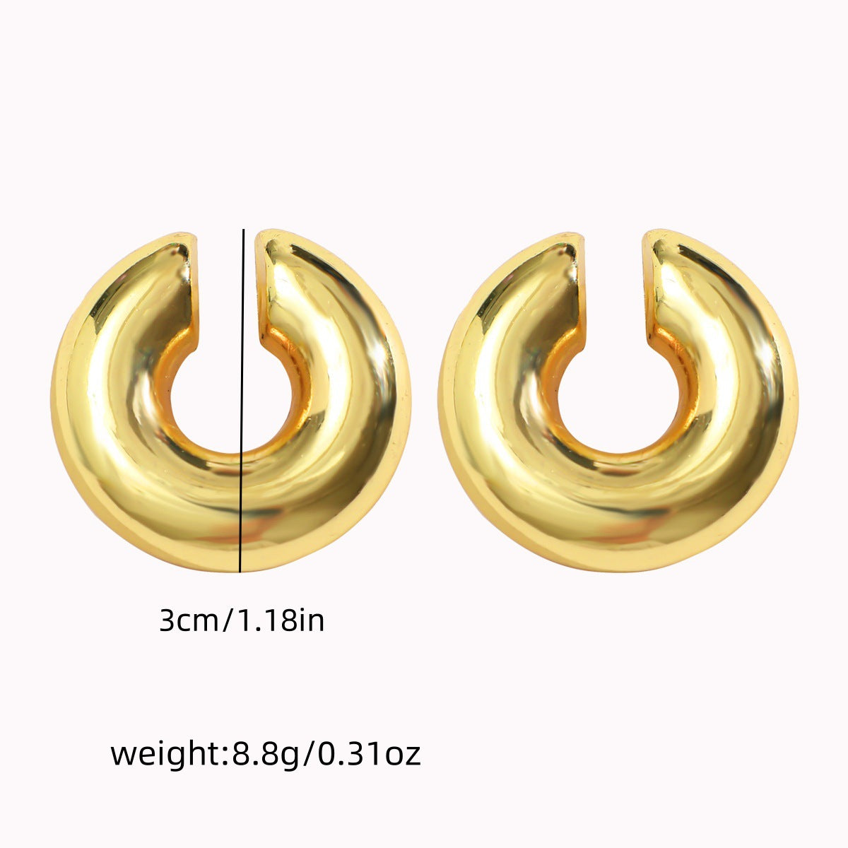 Earcuffs acrilicos metalizados
