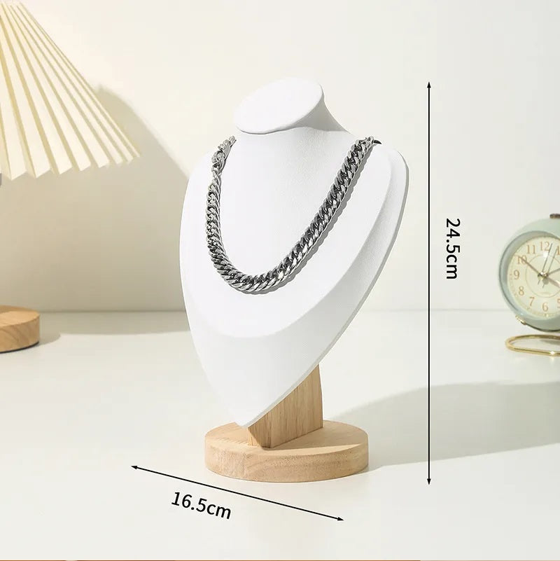 Exhibidor tipo cuello, busto para cadenas y collares