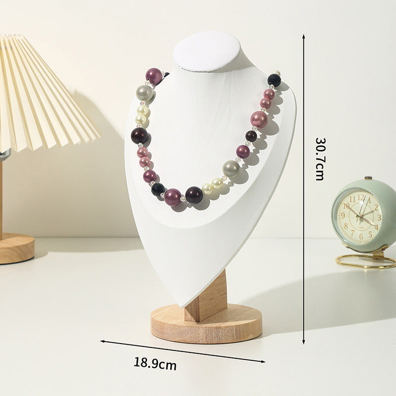 Exhibidor tipo cuello, busto para cadenas y collares