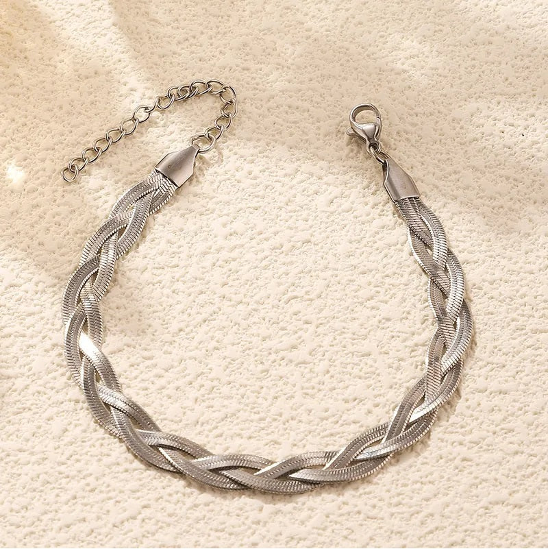 Pulsera de acero - Trenzada