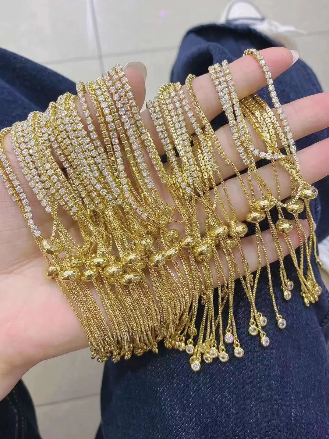 Pulsera ajustable tipo tennis bracelet