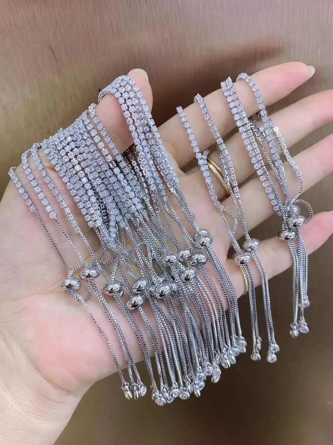 Pulsera ajustable tipo tennis bracelet