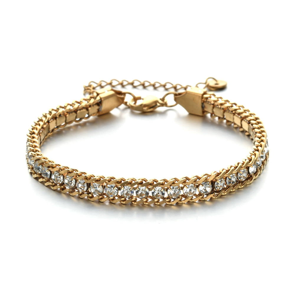 Pulseras de acero con circones