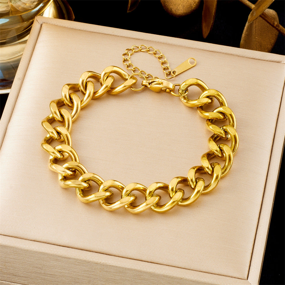 Pulsera de acero chunky