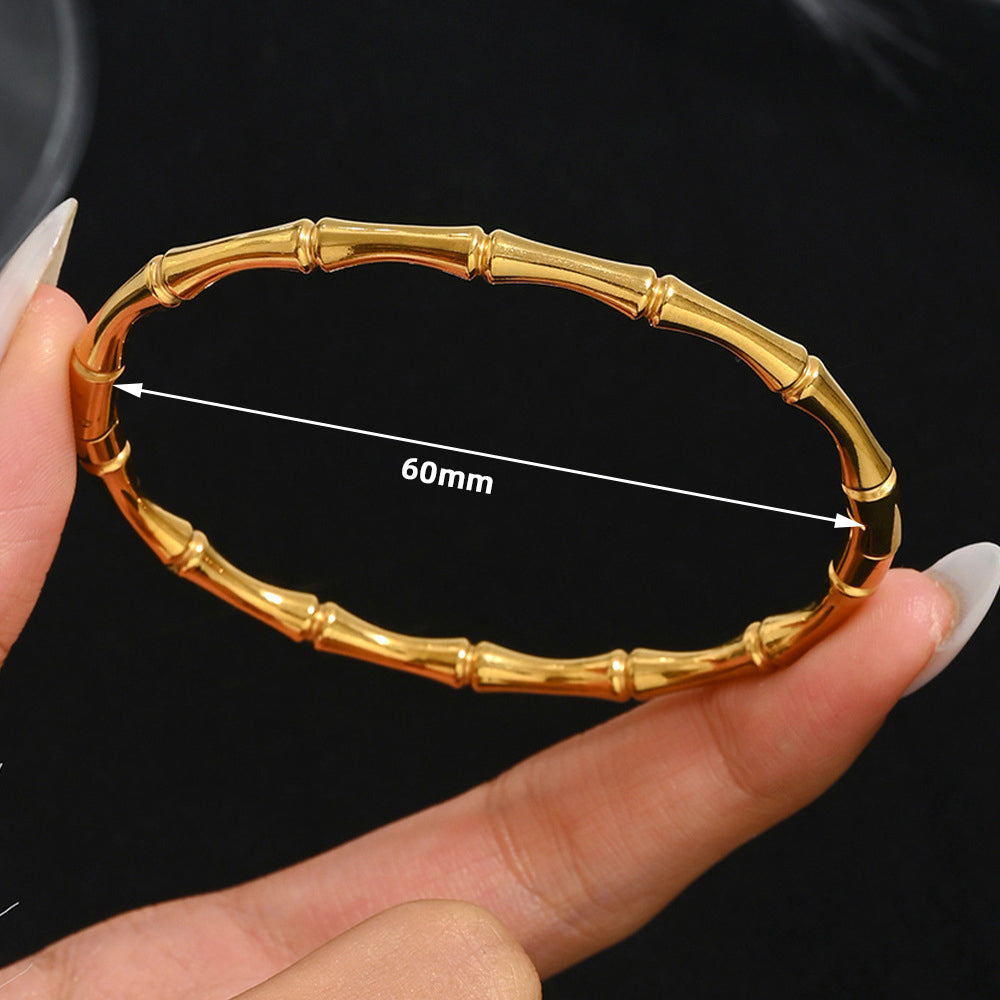 Pulseras de acero - Estilo Bamboo