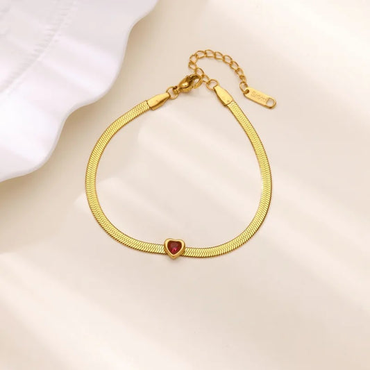Pulsera tipo snake - Corazon