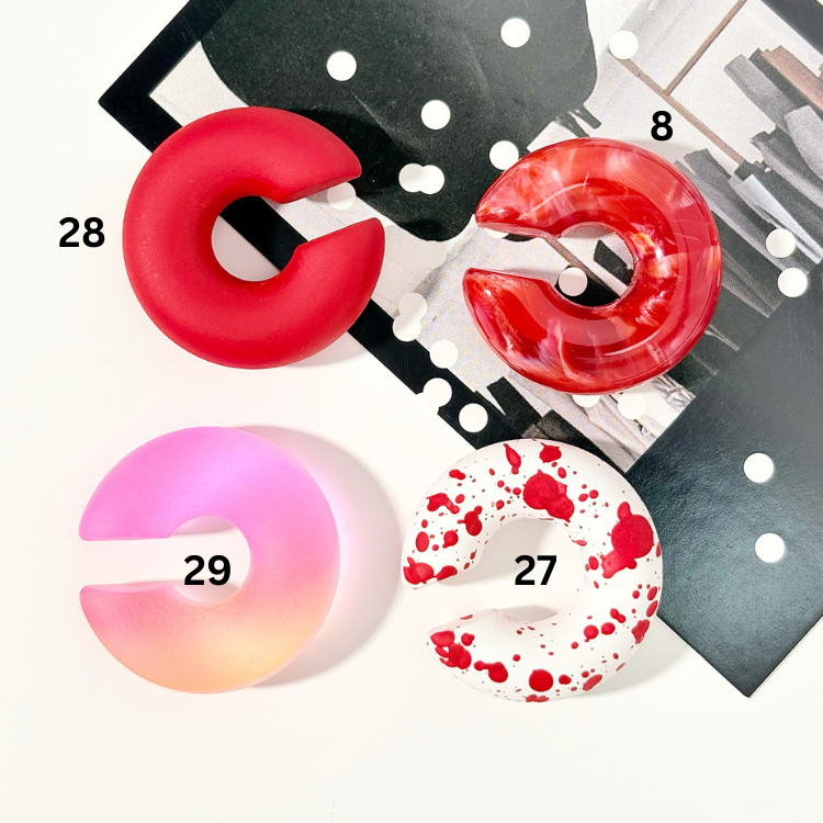 Earcuffs chunky acrilicos