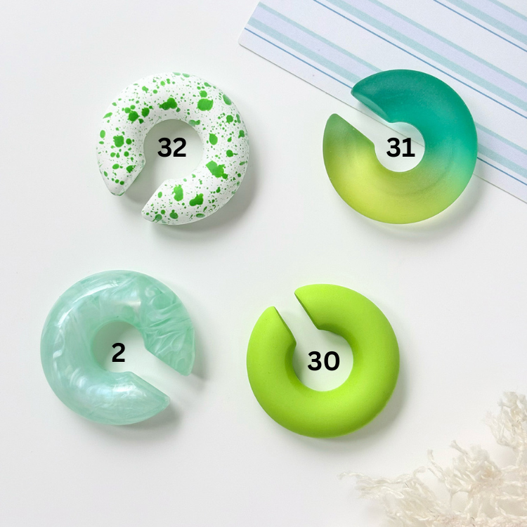 Earcuffs chunky acrilicos