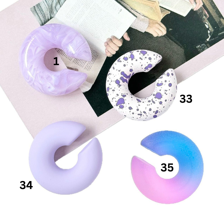 Earcuffs chunky acrilicos