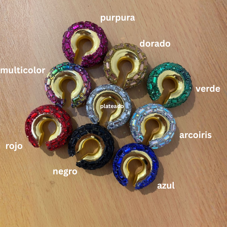 Earcuffs chunky con cristales