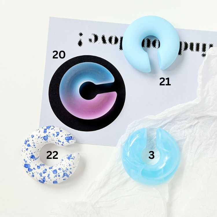 Earcuffs chunky acrilicos